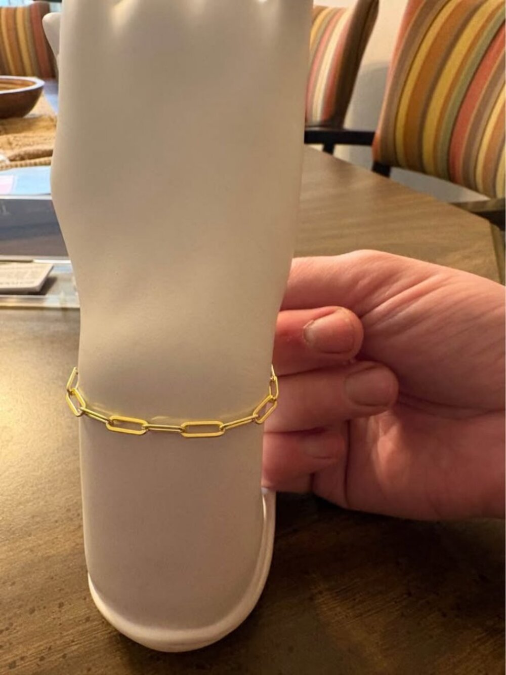 8 inch sterling 925 paperclip bracelet, 3.2mm, 3.1 grams